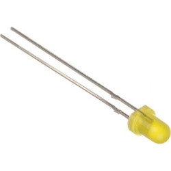 LED Diffused 5mm Κίτρινο T-1 3/4