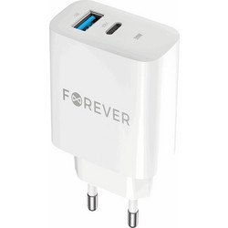 Forever USB / USB Type-C Wall Adapter White TC-05 33W
