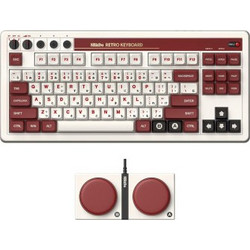 8bitdo Retro Fami Edition White Red Ασύρματο Μηχανικό Gaming Πληκτρολόγιο TenKeyLess με Kailh Box White Διακόπτες