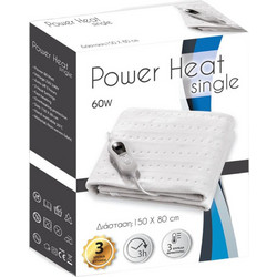 Alfa Care Power Heat Ηλεκτρικό Μονό Υπόστρωμα Πλενόμενο με Χρονοδιακόπτη Λευκό 60W 150x80cm