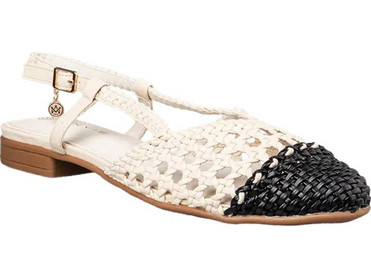 ENVIE SHOES-SLINGBACK BALLET FLATS (E96-21521-36)BEIGE