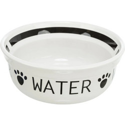 TRIXIE ΠΙΑΤΟ ΚΕΡΑΜΙΚΟ WATER 0,6 L / 15CM ΛΕΥΚΟ ΜΑΥΡΟ