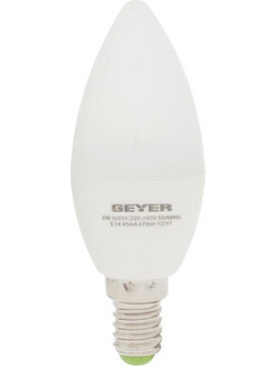 GEYER ΛΑΜΠΑ LED ΚΕΡΑΚΙ C35 E14 4.5W ΛΕΥΚΟ 470LM LCCE145E