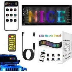 Εύκαμπτη Οθόνη Πάνελ Πινακίδα Led Bluetooth Προσαρμοσμένο Κείμενο Κινούμενη Εικόνα Μέσω App Αυτοκίνητο 10x37εκ 10580