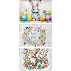 Σουπλά Πασχαλινό Υφασμάτινο 3 Σχέδια 42x27cm Bunny's 932209