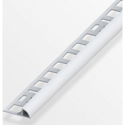 Προφίλ πλακιδίων καμπυλωτό πλαστικό PVC 8mm 2,5m γκρι