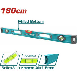 TOTAL Επαγγελματικό Αλφάδι Αλουμινίου 180cm TMT218028