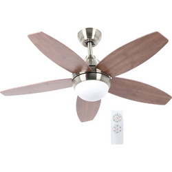 Telco S44-D327 180052 Ανεμιστήρας Οροφής 110cm 23W με Φως & Τηλεχειριστήριο Καφέ