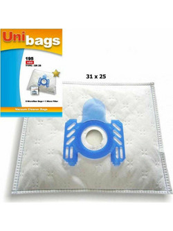 Unibags 195 Σακούλες Σκούπας 5τμχ Συμβατές με Σκούπα Singer