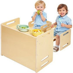 VEVOR Σετ Τραπεζιού και Καρεκλών Montessori για Νήπια από Ξύλο ETDNZY265201MXF9VV0