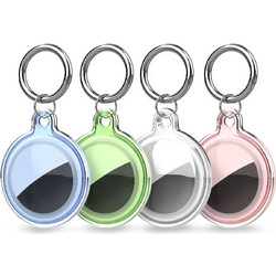 Apple AirTag waterproof case - transparent, green, blue, pink - 4 pieces