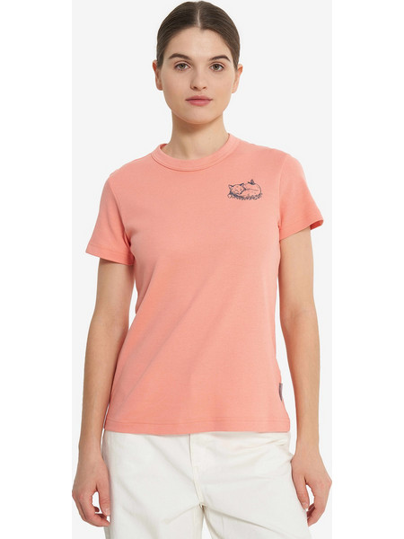 OUTVENTURE Κοντομάνικη Μπλούζα Travel Womens SS Cotton T-shirt PINK γυναίκες