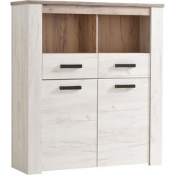 Bizzotto Denmark Ντουλάπι Μελαμίνης Oak/Λευκό 114x36,5x127,5
