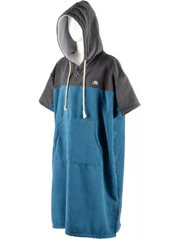 Poncho μπλέ σκούρο/γκρί quick dry - Aropec