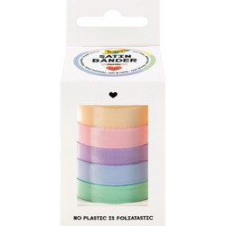 Κορδέλες Satin σε 5 Pastel αποχρώσεις 5*4m