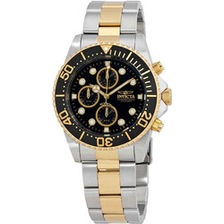 Invicta Pro Diver Ανδρικό Ρολόι Χρονογράφος με Ασημί Μεταλλικό Μπρασελέ 1772
