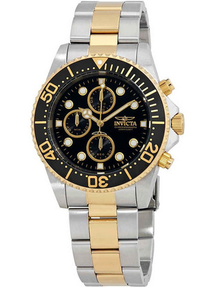 Invicta Pro Diver Ανδρικό Ρολόι Χρονογράφος με Ασημί Μεταλλικό Μπρασελέ 1772