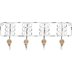 Roline 417 Κρεμάστρα από Μέταλλο Λευκή Πατίνα 410x158mm