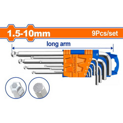 WADFOW Σετ Κλειδιά Άλλεν 1,5-10mm 9 τεμ.WHK2291