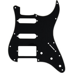 GMi Strat Pickguard S/S/H - 3-ply, Black