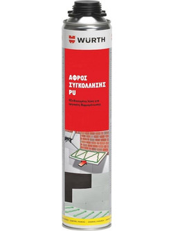 Αφρός Πιστολιού PU Κόλλα Συναρμολόγησης 750ml 45Lt Wurth 0892171950