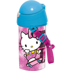 Gim FD Hello Kitty Παιδικό Μπουκάλι Πλαστικό BPA Free με Καλαμάκι Φούξια 500ml