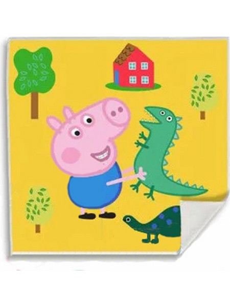 Peppa Pig Dino Magic Hand Towel, Face Towel, 30x30cm