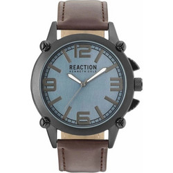 Kenneth Cole Reaction Ανδρικό Ρολόι με Καφέ Δερμάτινο Λουράκι RK50091001