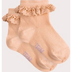 Βρεφικές Κάλτσες για Κορίτσια Peach Ruffles ΠΟΡΤΟΚΑΛΙ