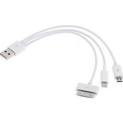 3-IN-1 MULTI USB CHARGING CABLE (MICRO USB, APPLE LIGHTNING APPLE 30PIN)