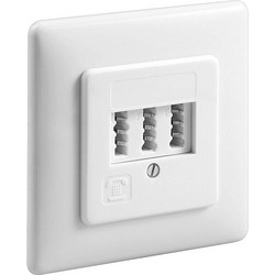 Goobay 3x TAE-Nfn Wall Plate, Flush Mount - (43544)