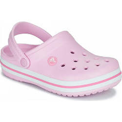 Crocs Crocband Clog Παιδικά Παπούτσια Θαλάσσης για Κορίτσι Ανατομικά Ροζ 207005-6GD