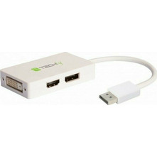 Μετατροπέας Displayport σε HDMI/VGA/DVI 4K IADAP DP-COMBOF3 TECHLY