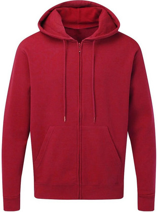 SG Zip Hoodie Ανδρική Ζακέτα Φούτερ με Κουκούλα και Φερμουάρ Κόκκινη SG29