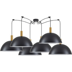 Home Lighting Κρεμαστό Φωτιστικό Οροφής Πολύφωτο Χρυσό SE21-GM-4-BL6-MS50 77-8593
