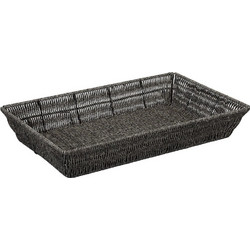 Καλαθι Synth. Rattan Gn1/1 Γκρι 53Χ32,5Χ9Εκ (Sma) 2τμχ