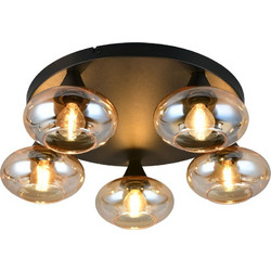 Φωτιστικό Οροφής - Πλαφονιέρα Divina R66645013 5xE14 10W 49x15cm Amber RL Lighting