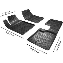 Πατάκια Σκαφάκια Universal 3D Από Λάστιχο TPE Rizline Μαύρα 4 Τεμάχια 0019634