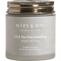 Mary & May Cica TeaTree Soothing Wash Off Pack Κρεμώδης Μάσκα Προσώπου με Άργιλο 125gr