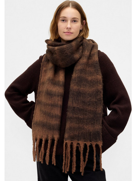 Brushed Fringe Κασκόλ Tiger print