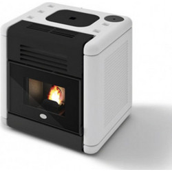 Eva Calor Dado White Σόμπα Pellet Αερόθερμη 8kW