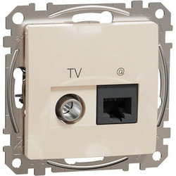 Schneider Sedna Design RJ45 CAT6 UTP - TV Μπεζ - SDD112469T