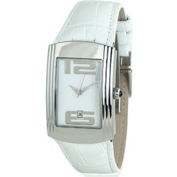Chronotech Γυναικείο Ρολόι με Λευκό Δερμάτινο Λουράκι CT7017B-06