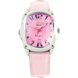 Chronotech Γυναικείο Ρολόι με Ροζ Δερμάτινο Λουράκι CT7696L-04