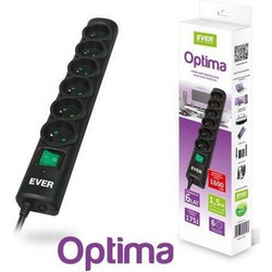 OPTIMA πολύμπριζο 6 θέσεων με Αυτόματη Ασφάλεια 3m
