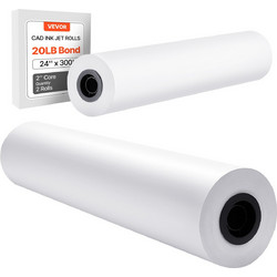 VEVOR Ρολά Χαρτιού Πλότερ 609.6 mm x 91.4 m για Σχέδια CAD KFDYZ2INCH2455JZ3001V0
