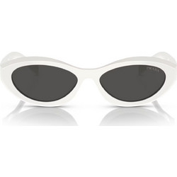 Prada PR26ZS 17K0/8Z Γυναικεία Γυαλιά Ηλίου Οβάλ Κοκάλινα Λευκά με Μαύρο Polarized Φακό