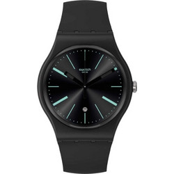 Swatch Ανδρικό Ρολόι με Μαύρο Καουτσούκ Λουράκι SO29B404