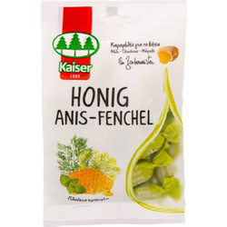 Kaiser Honig Anis-Fenchel Καραμέλες για Βήχα Ερεθισμένο Λαιμό & Πονόλαιμο Μέλι Γλυκάνισος & Μάραθος 21τμχ