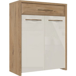 PoliHome Giallo Παπουτσοθήκη Ξύλινη Λευκή Μ78xΠ36xΥ99cm 162085949